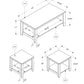 Table Set, Coffee, End, Side, Accent, Living Room, Transitional (Set of 3)