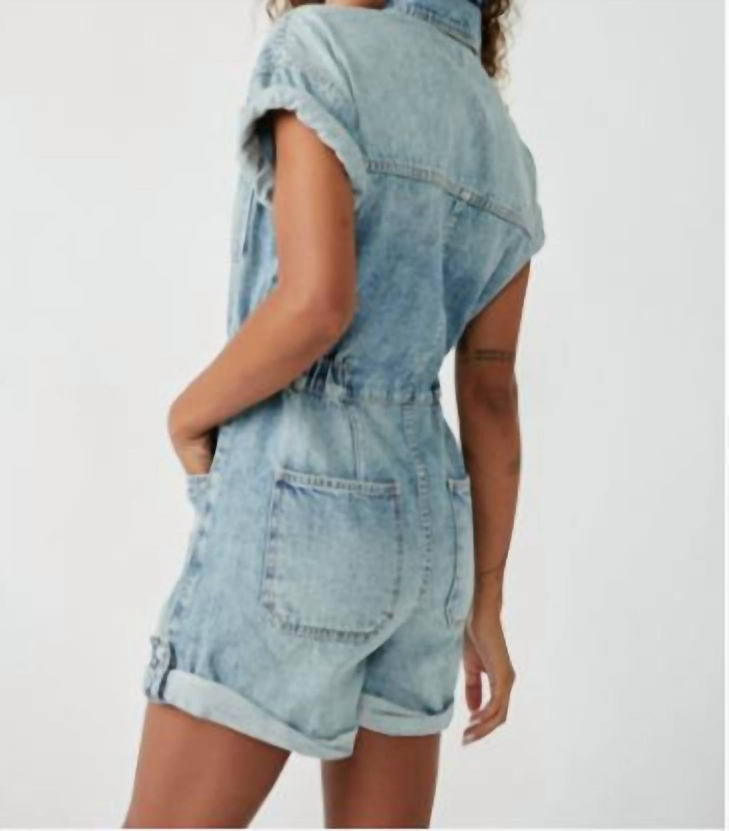 Free People - Women's Marci Cuffed Shortalls
