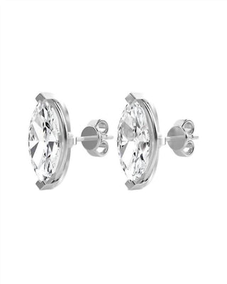 Diana M Jewels - Women's 1.5 Cts Marquise Lab Diamond Stud Earrings