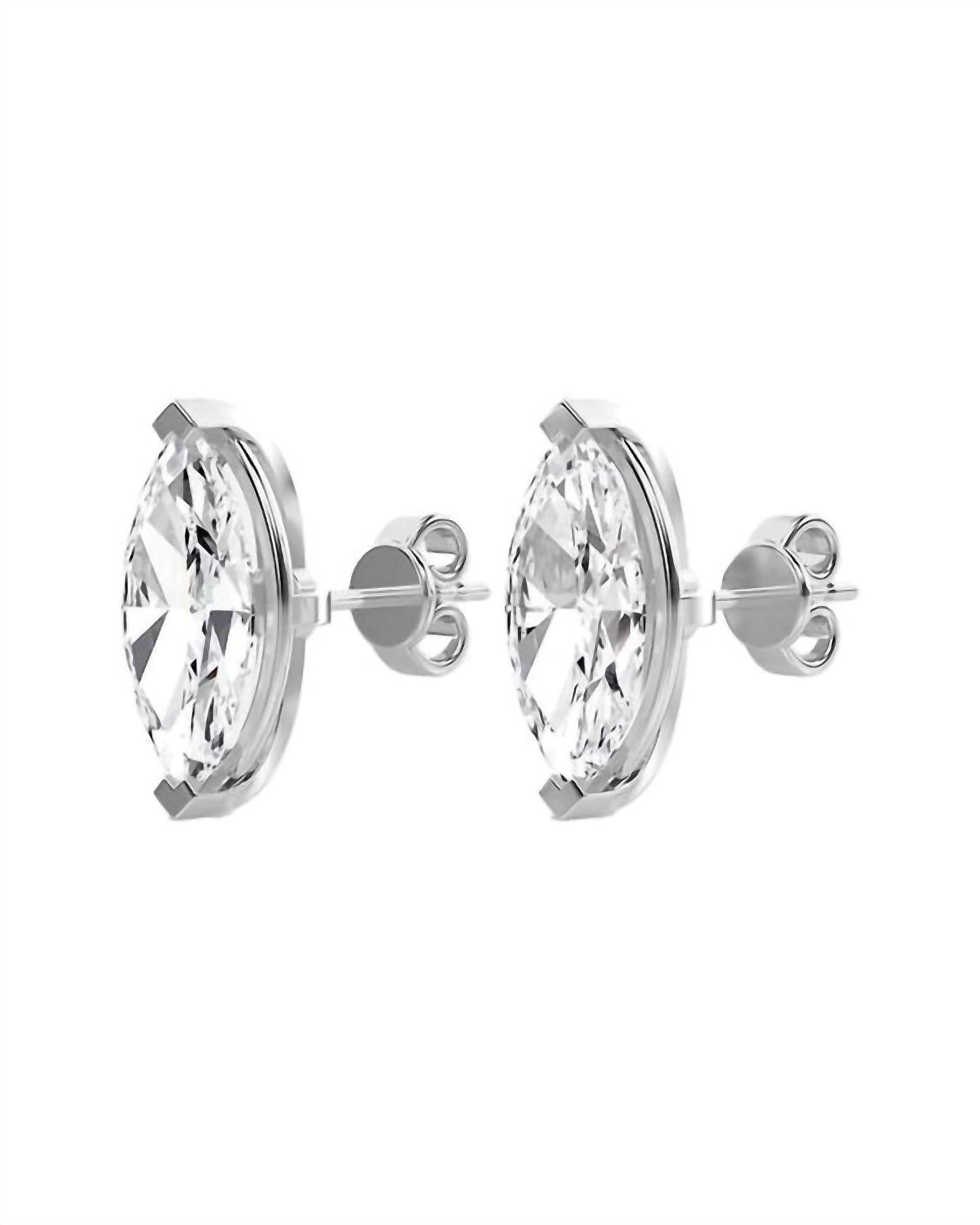 Diana M Jewels - Women's 1.5 Cts Marquise Lab Diamond Stud Earrings