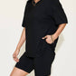 Basic Bae - V-neck T-shirt & Shorts Set