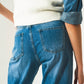 Q2 - Dare to Wear Darts at the Waist Straight Leg Jeans