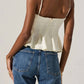 Astr - Paislee Satin Peplum Top