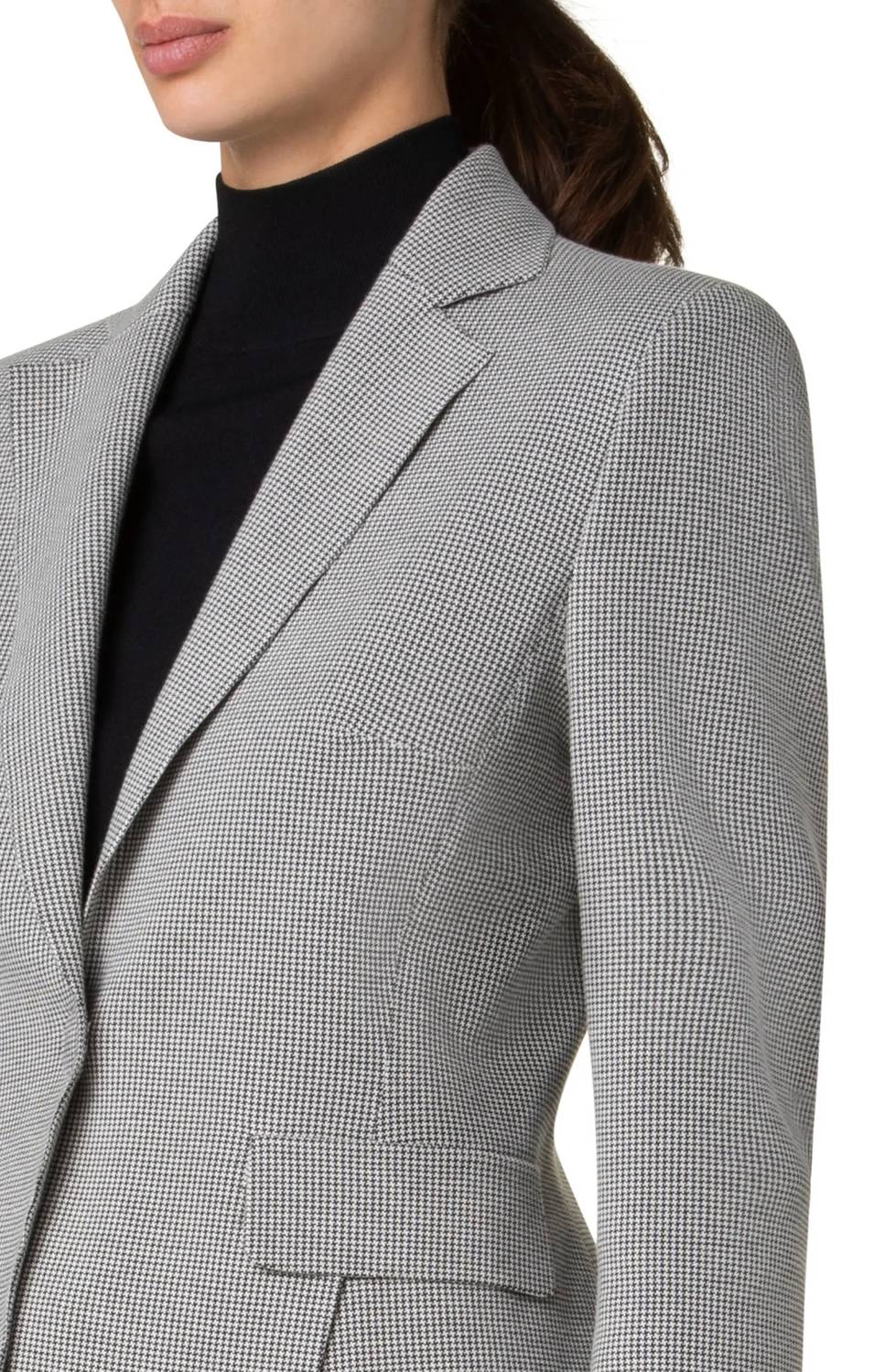Akris Punto - Micro Houndstooth One Button Jacket