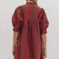 Entro - Christmas Plaid Short Dress