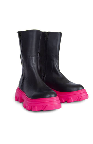 Urbnkicks - Men's Double Zipper Back Street Boys Leather Boots