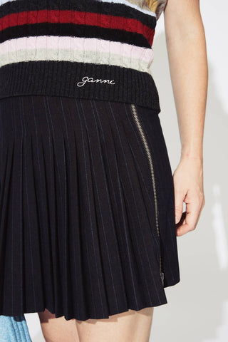 Ganni - Logo Wool Mix Vest