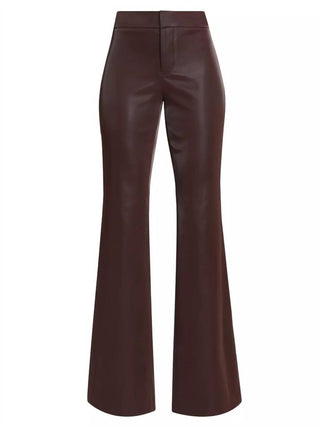 Alice + Olivia - Andrew Shiny Vegan Leather Bootcut Slim Pant