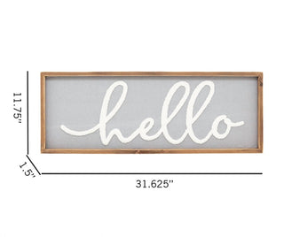Paris Loft - Hello Wood Framed Wall Hanging Sign