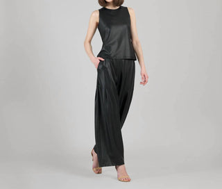 Clara Sunwoo - Liquid Leather High Scoop Modern Tank Top