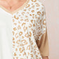 Entro - Color Block Leopard Top