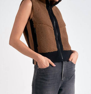 Elan - Zip Up Two Tone Vest