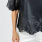 Oui - Women's Vegan Leather Top