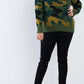 11 Degrees - Army Camo Knit Relaxed Fit Sweater
