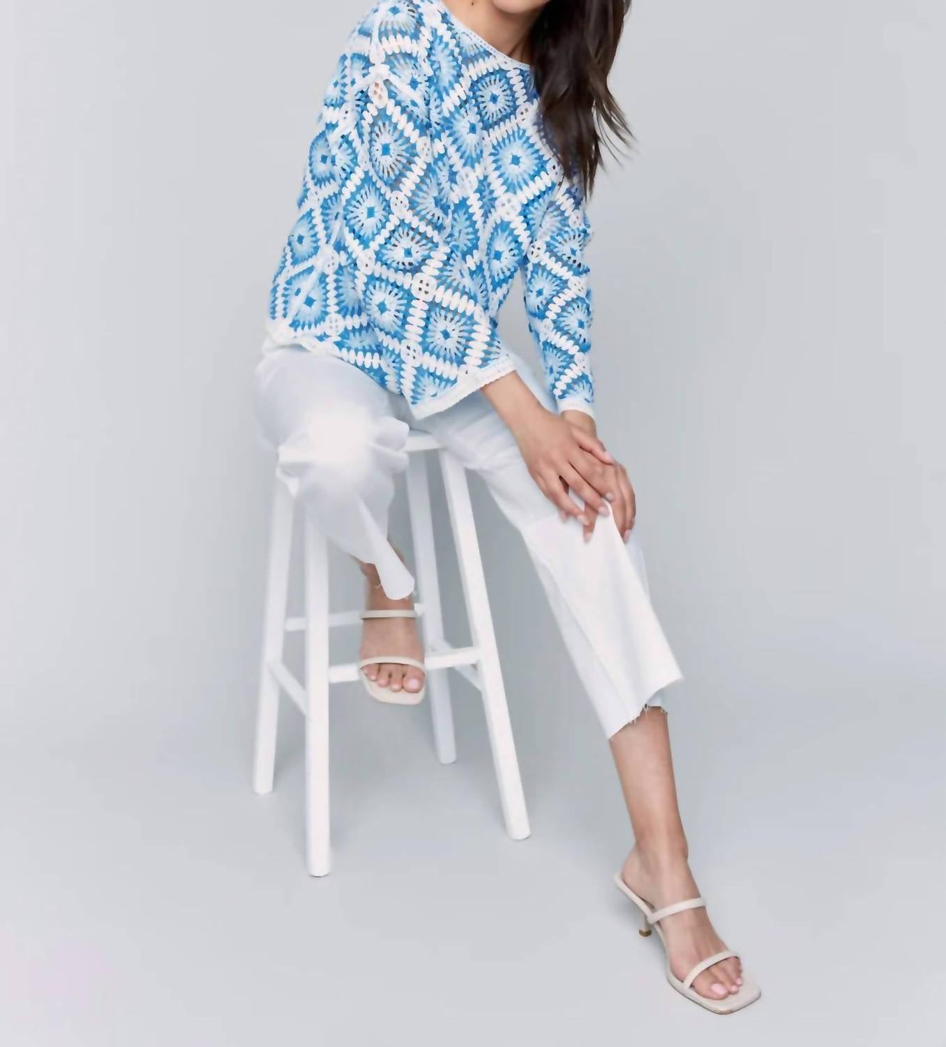 Charlie B - Cotton Blend Crochet Top