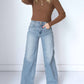 Pistola - Lana Double Button High Rise Ultra Wide Leg Jeans