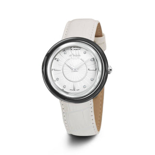 Alor - 0.04 Cts Leather Strap Diamond Watch