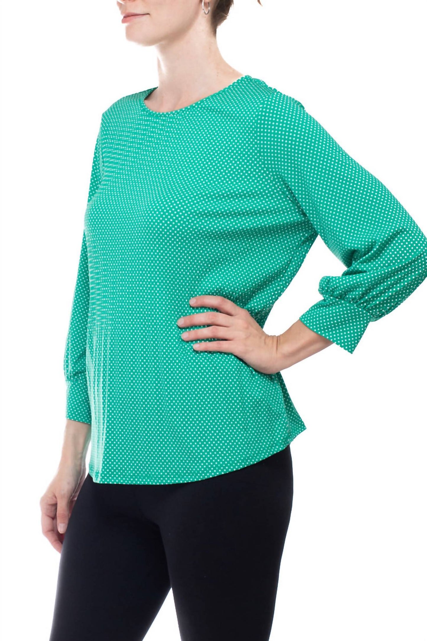 Adrianna Papell - Three-quarter Sleeve Crepe Top