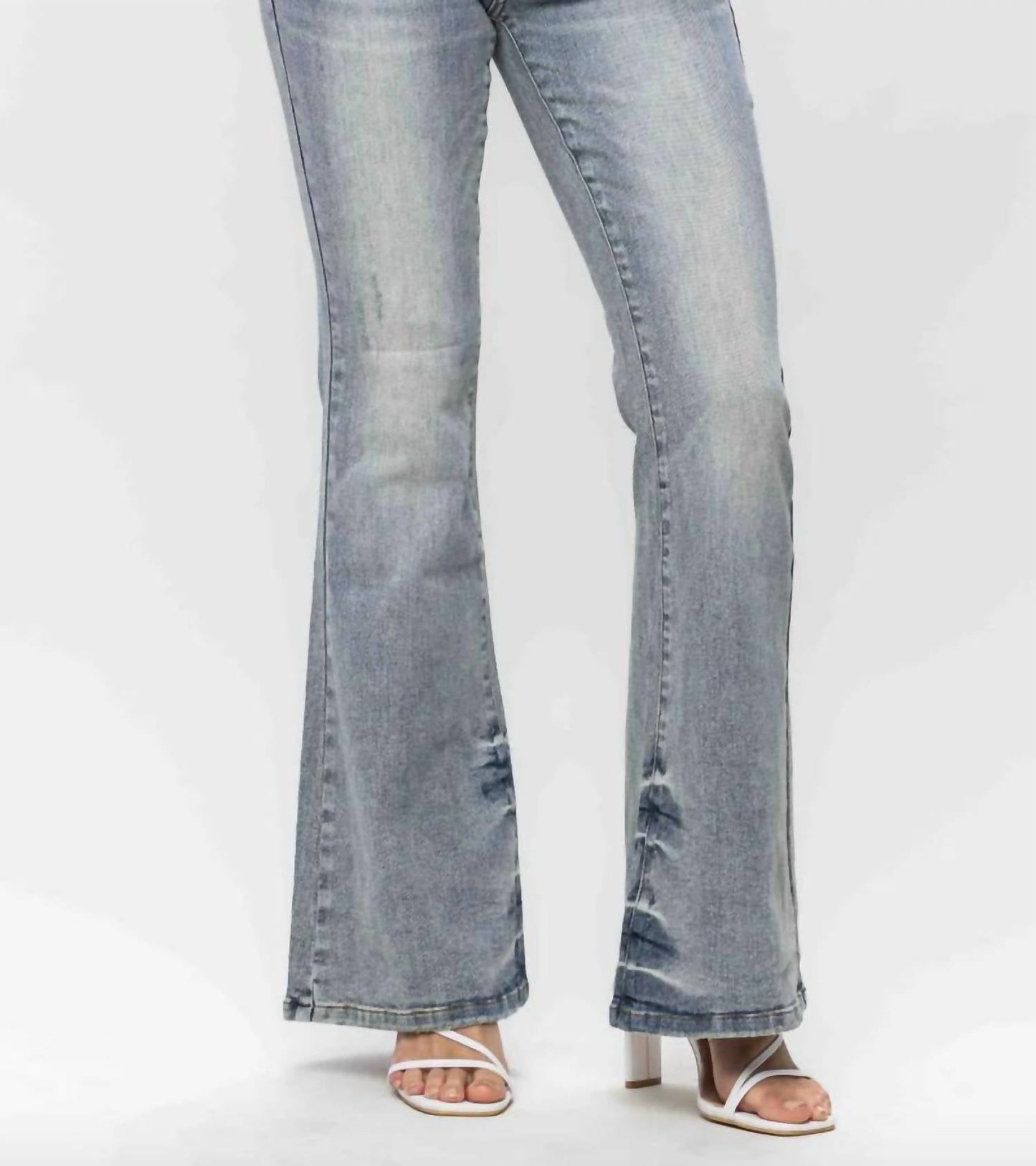 Judy Blue - Tinted Pin Tack Flare Jeans