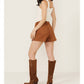 Rock & Roll Cowgirl - Suede Fringe Shorts