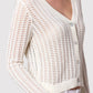 Minnie Rose - Linen Cotton Blend Pointelle Cardigan