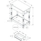 Accent End Table with 2 Tiers and Storage Drawer