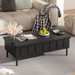 Lift Top Coffee Table with 2 Drawers and Hidden Storage Compartment for Living Room