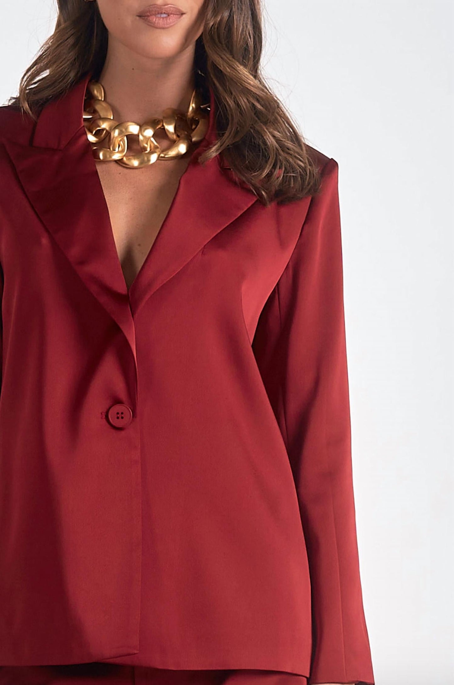 Elan - Satin Long Sleeve Blazer