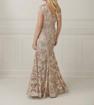 Christina Wu - Sequin Embroidery Long Dress