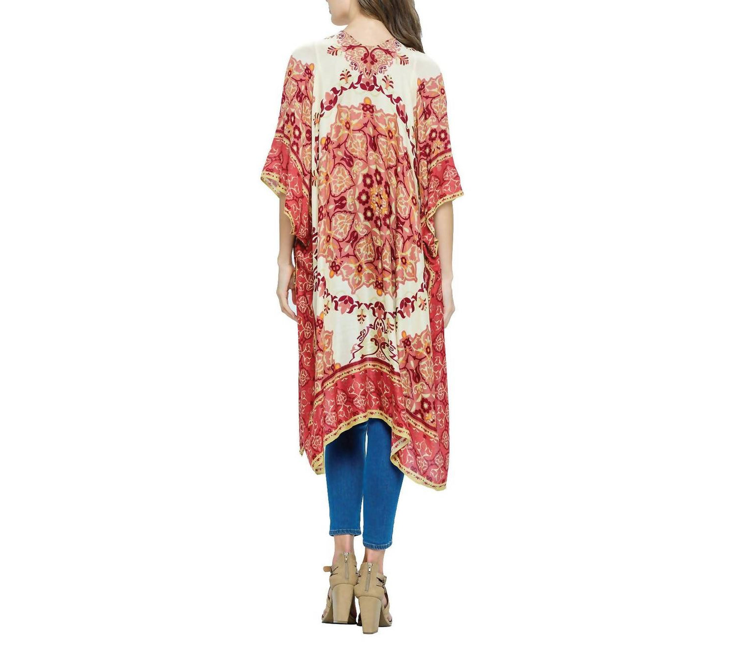 Yak & Yeti - Boho Floral Mandala Kimono Wrap
