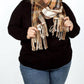 Echo - Patched Plaid Wrap With Fringe