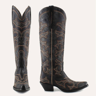 Buck & Brana - Olivia Leather Cowgirl Boots