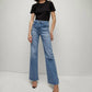 Veronica Beard - Crosbie Wide Leg Jean With Patch Pockets