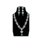 Zaalima Fashion - Women's Silver Plated Mint Green Designer Cz Cubic Zirconia