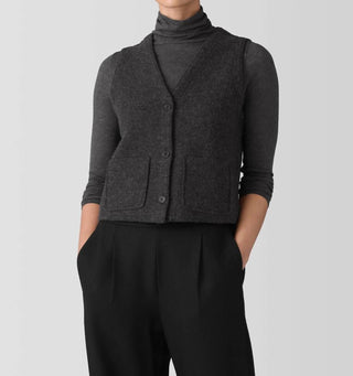 Eileen Fisher - Lightweight Boiled Wool Vest