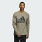 Adidas Men's Logo Long-Sleeve T-Shirt Olive Size 2 Extra Large