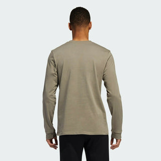 Adidas Men's Logo Long-Sleeve T-Shirt Olive Size 2 Extra Large