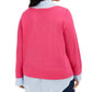 Tommy Hilfiger Women's Plus Size Layered-Look Shirt Bright Pink Size 3X