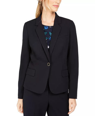 Calvin Klein Women's Single-Button Blazer Navy Size 4