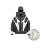 Flame Graphic Balaclava Hooded Zip Up Jacket