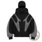 Flame Graphic Balaclava Hooded Zip Up Jacket