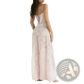 Floral Lace Backless Maxi Party Dress