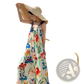 Floral Mesh Maxi Dress with Retro Slip Silhouette