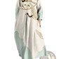 Floral Print A-line Plus Size Linen Maxi Dress