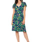 Leota's Women Flutter Sleeve Dress Butterfly Meadow Navy