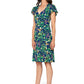 Leota's Women Flutter Sleeve Dress Butterfly Meadow Navy