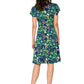 Leota's Women Flutter Sleeve Dress Butterfly Meadow Navy