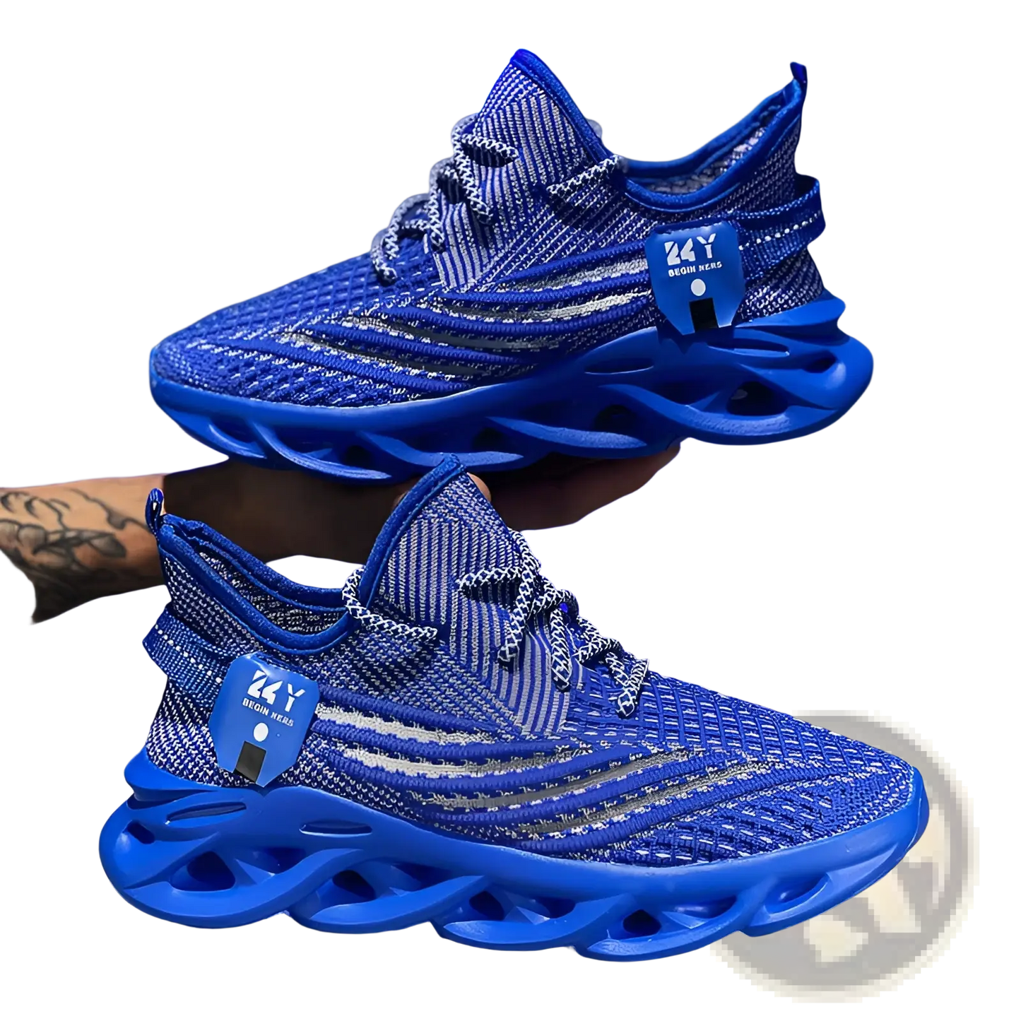 Flyknit Mesh Platform Running Shoes for Men