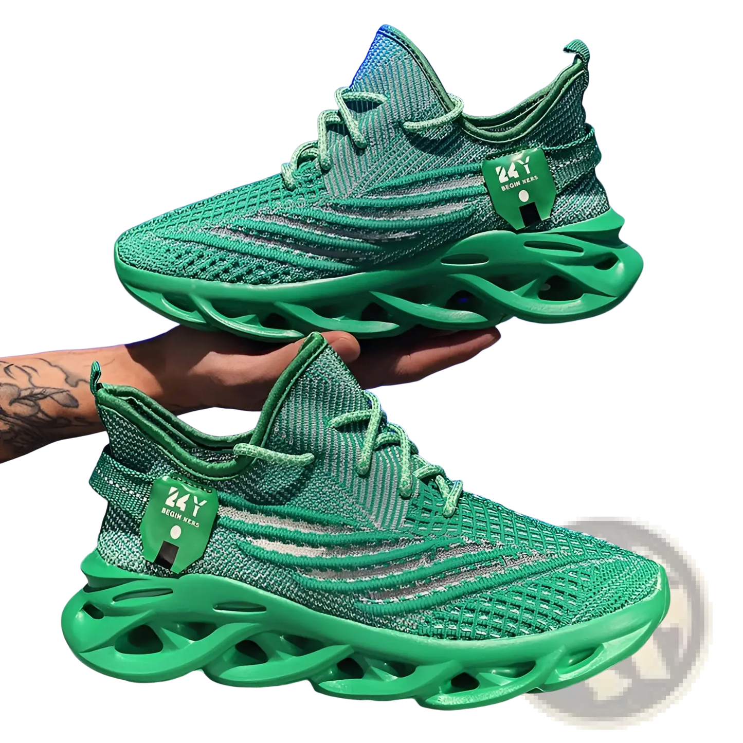 Flyknit Mesh Platform Running Shoes for Men