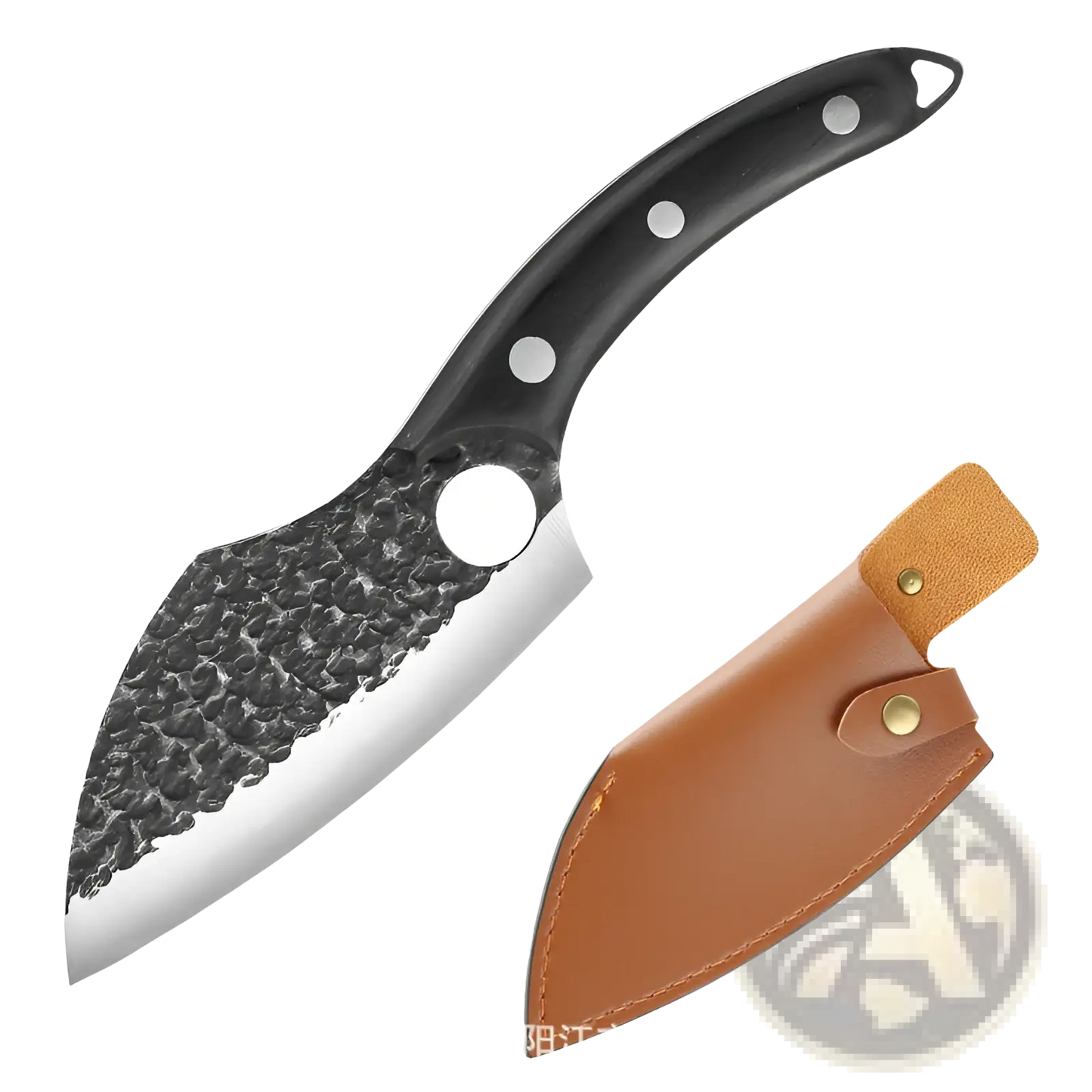 Forged High Carbon Steel Outdoor Chef Knife with Sheath
